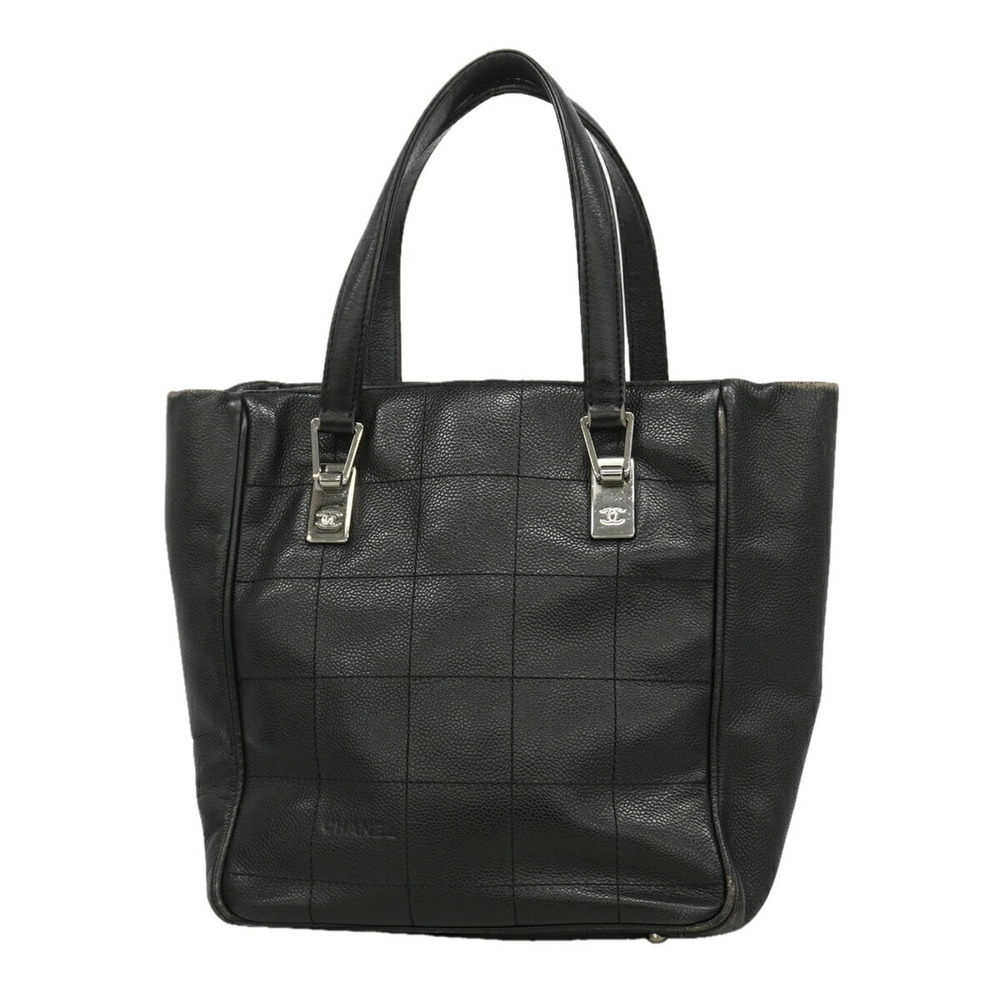 Chanel Chocolate Bar Handbag, Caviar Leather, Black, Women's